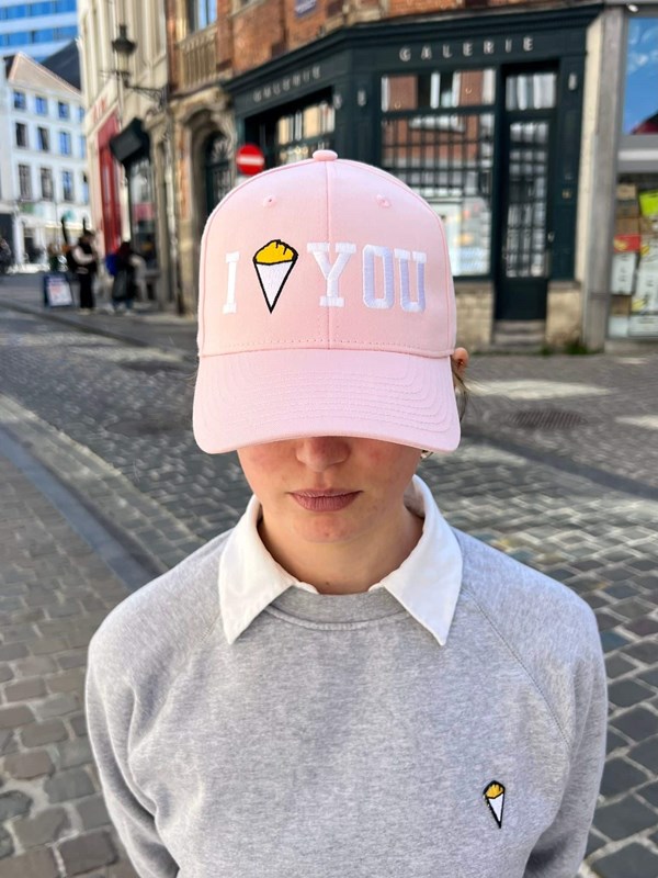 Casquette Baseball I FRIES YOU Rose Poudré