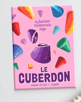 Magnet 8 x 5,5 cm  "Cuberdon"