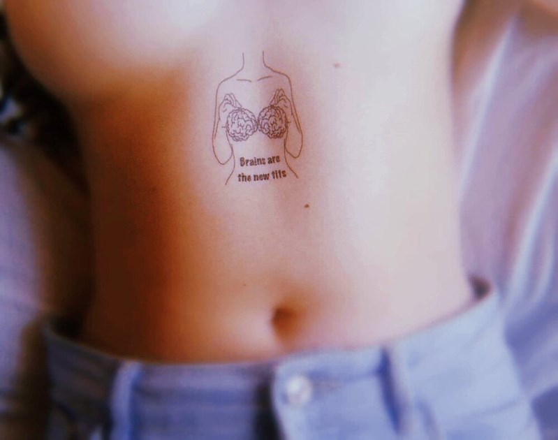 Tattoo "Brains are the new tits "