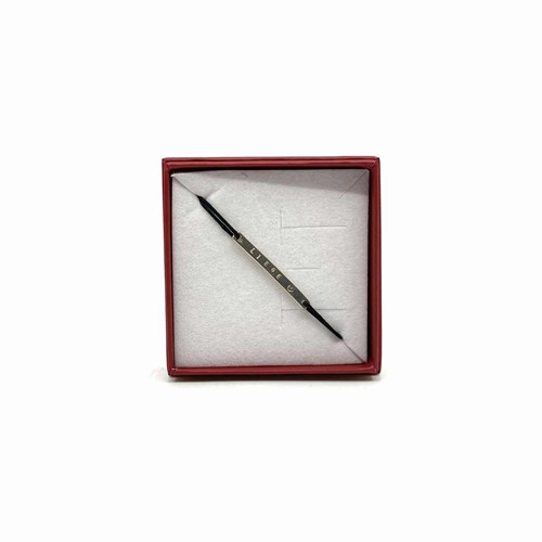 Bracelet "Liège" barrette argent fil noir