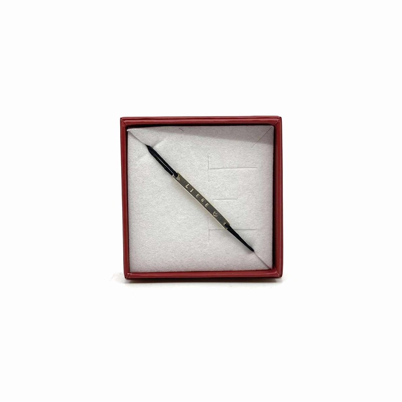 Bracelet "Liège" barrette argent fil noir