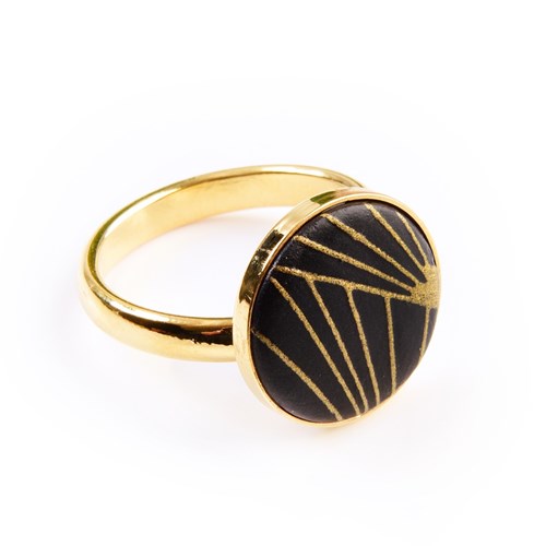 Bague "Black & Gold" 15mm
