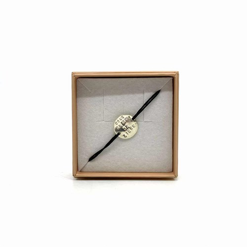 Bracelet "Bons Baisers de Liège" argent fil noir