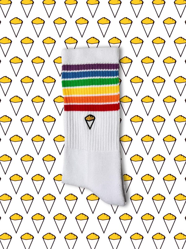 Chaussettes sport frites "Belgian paradise"