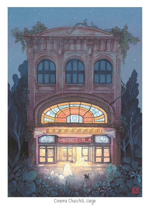 Illustration "Cinéma Churchill" 21X30
