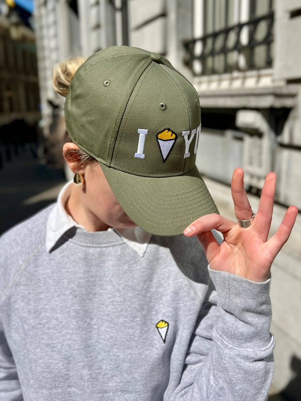Casquette "I frites you" kaki