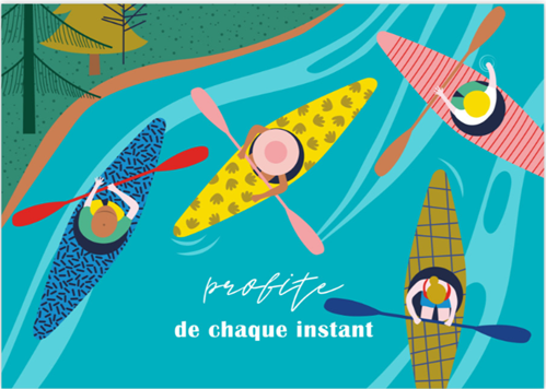 Carte "Profite de chaque instant" + Enveloppe