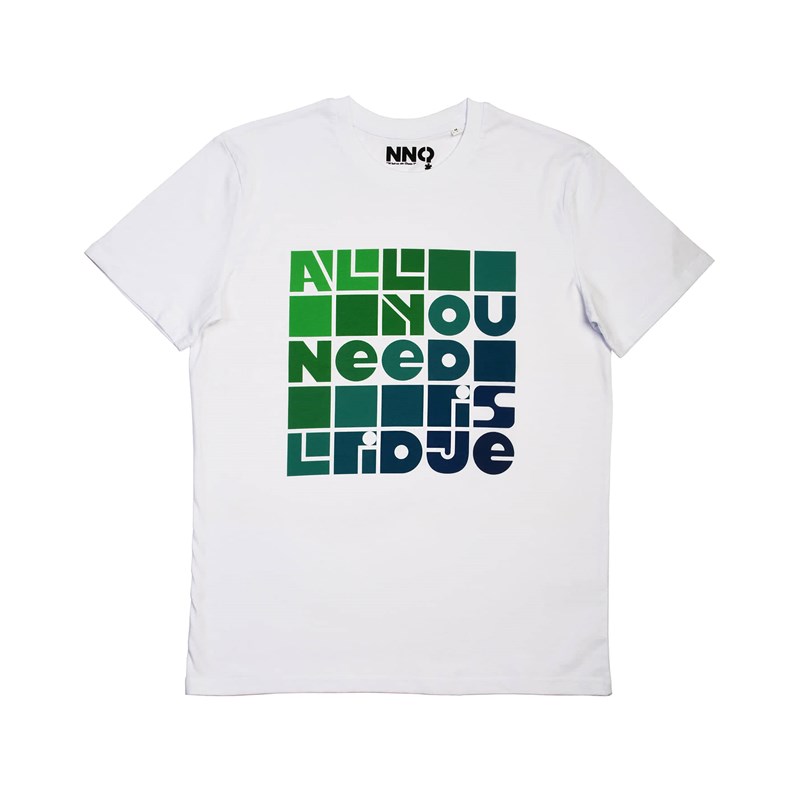 T-shirt blanc "All you need is Lidje" carré