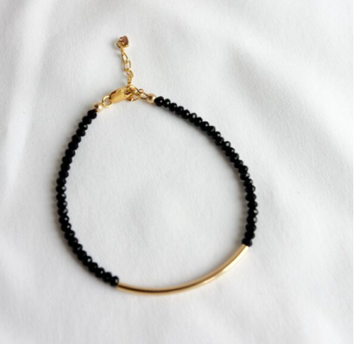 Bracelet Agate noire