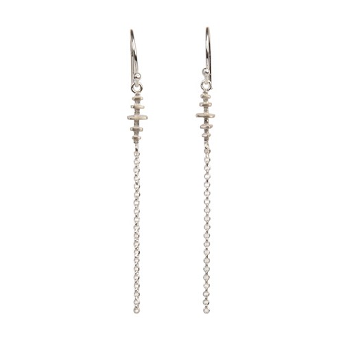 Boucles d'oreille avec chaines symétriques "Mon temple, mon âme"