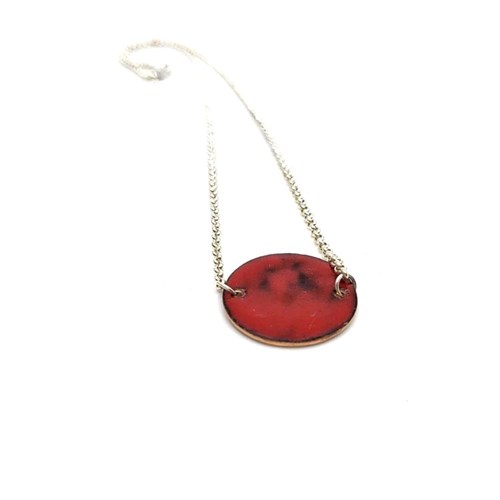 Pendentif Collection "geometry" - rond - rouge