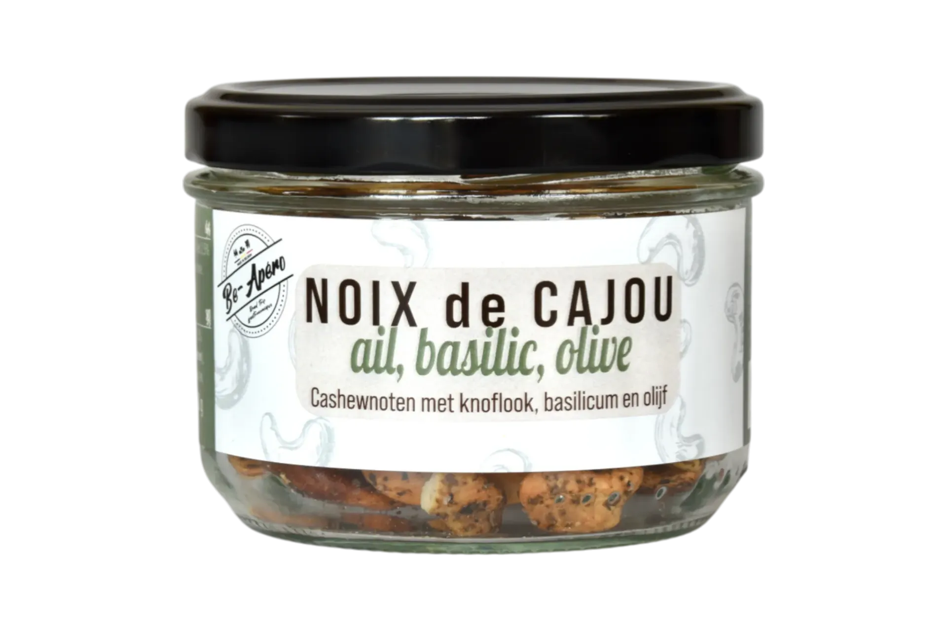 Noix de cajou ail, basilic, olive