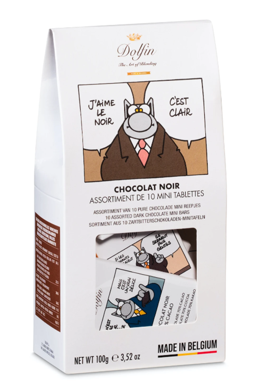 Le Chat – Assortiment de 10 mini tablettes au chocolat noir