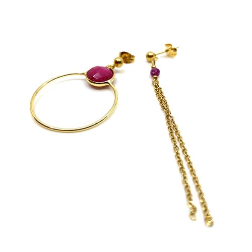 Boucles d'oreilles - Rubélite -