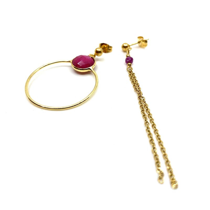 Boucles d'oreilles - Rubélite -