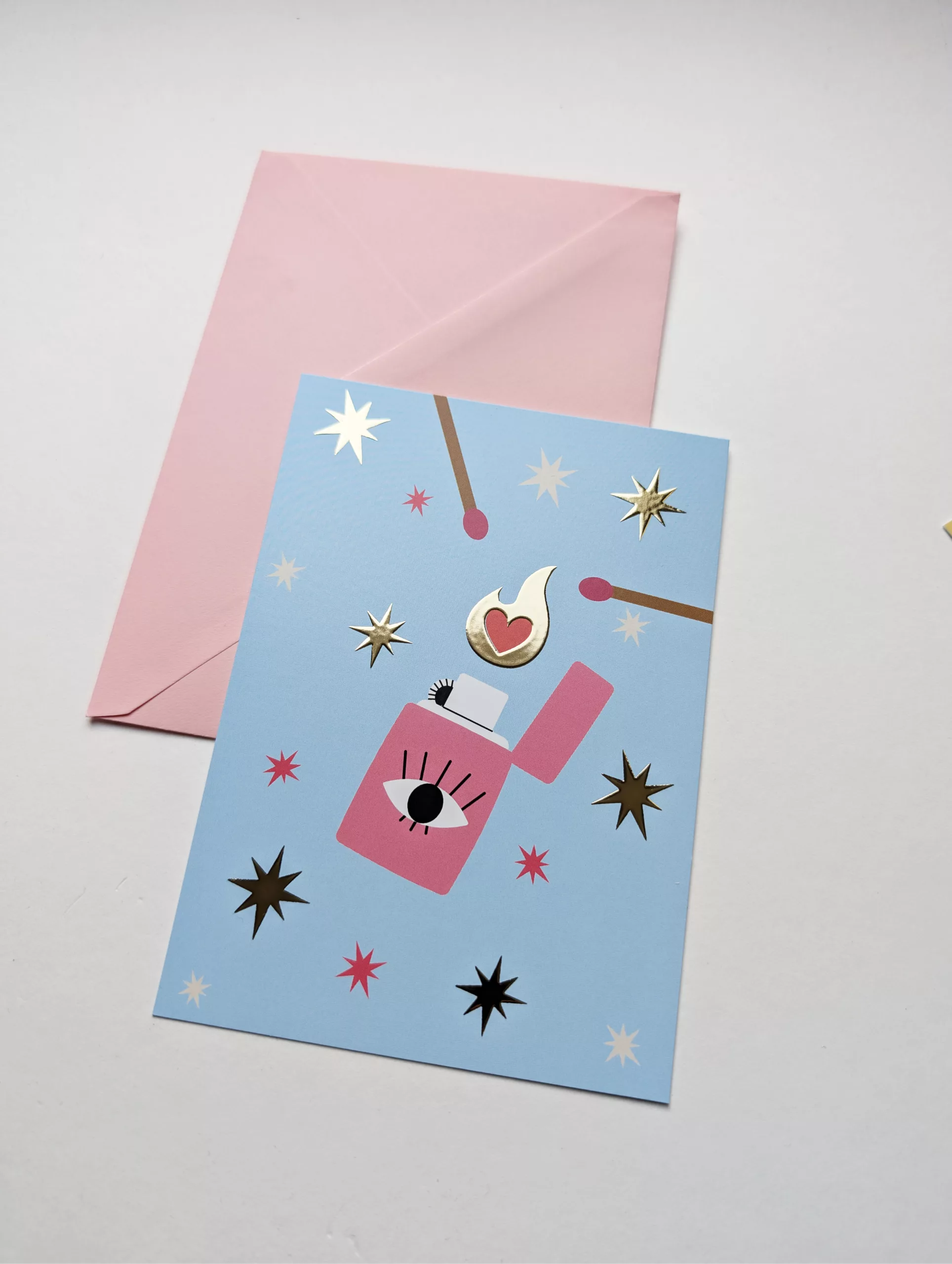 Carte postale - Briquet coeur