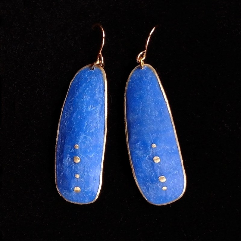 Boucles d'oreilles laiton + argile polymère