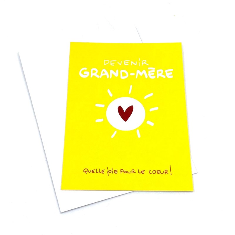 Carte "Devenir Grand-mère" + Enveloppe