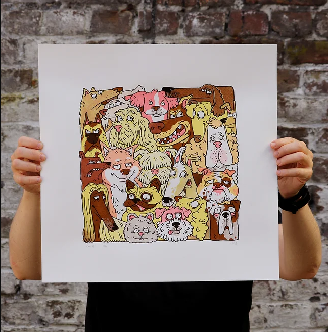 Can you pet the dog? Sérigraphie