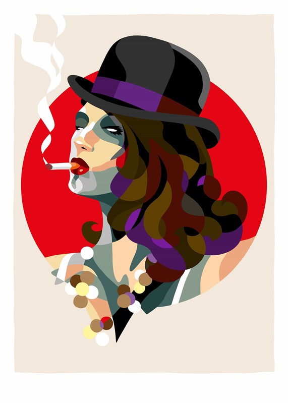 Affiche "La fumeuse"