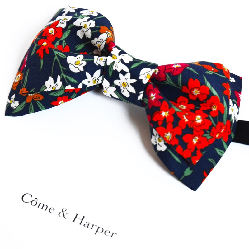 Noeud papillon Harper motif mountain flowers