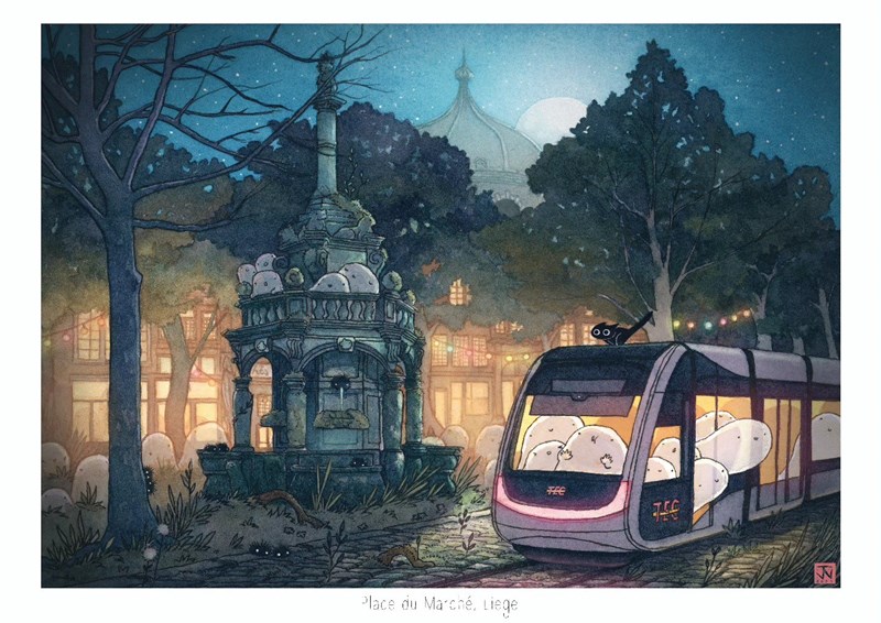 Carte postale "Place du Marché"