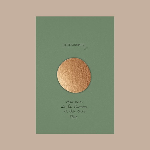 Carte double "Des rires et des ciels bleus" + enveloppe