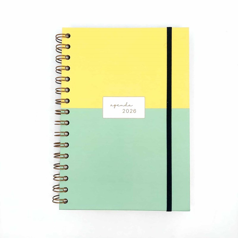AGENDA 2026 – Vert/citron A5