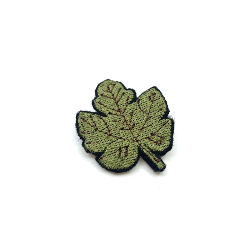 Broche "Feuille automne" verte