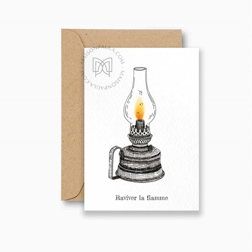 Carte "Raviver la flamme" + enveloppe