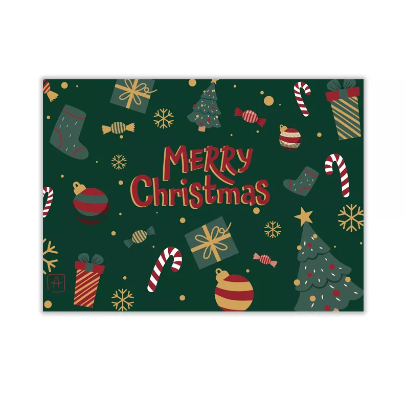 Carte "Merry Christmas" + Enveloppe