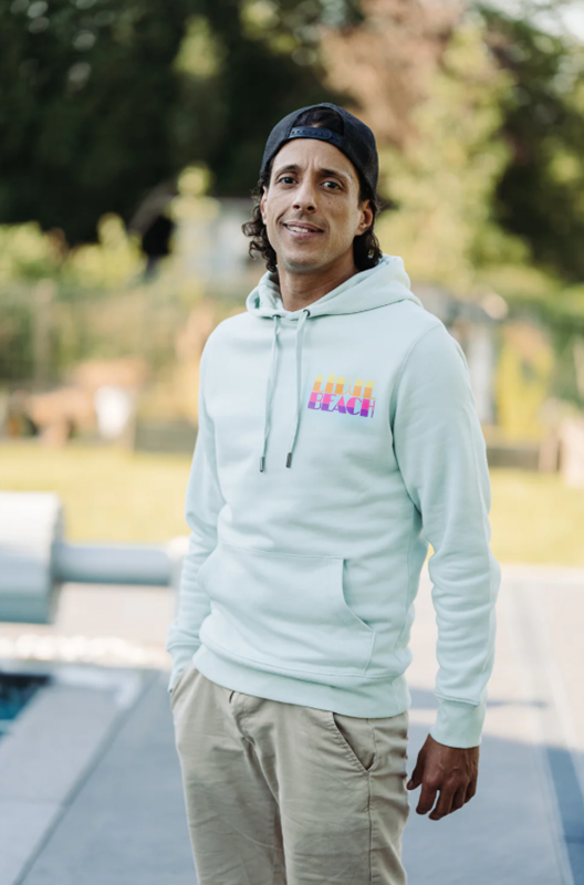 Sweat capuche 20% Recyclé - Aqua green