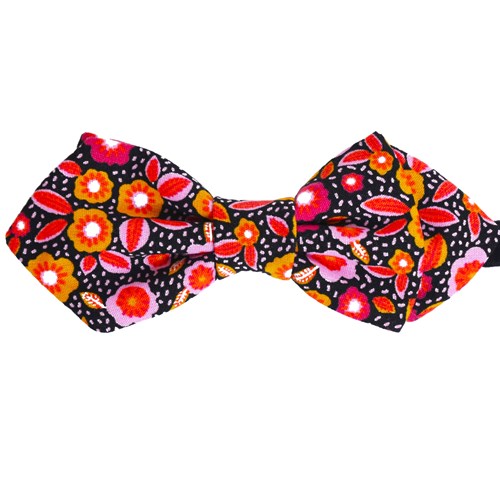Noeud papillon Côme motif orange flowers