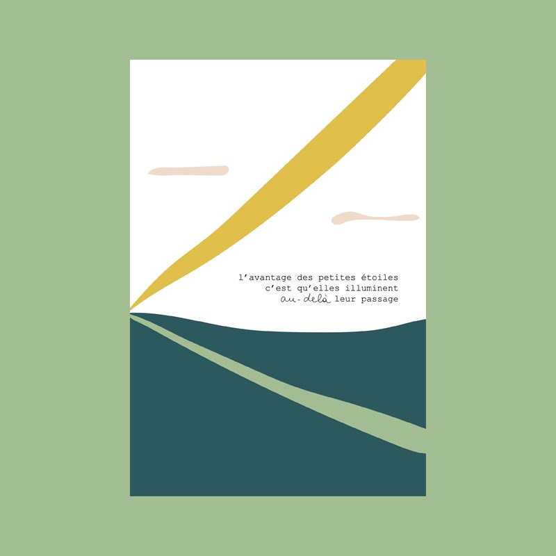 Carte "L'avantage des petites étoiles... " + enveloppe
