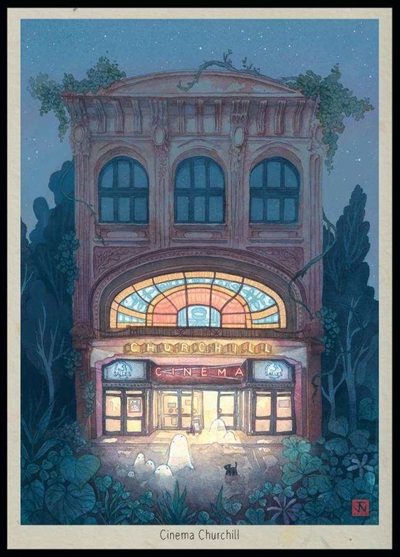 Illustration "Cinéma Churchill" 21X30