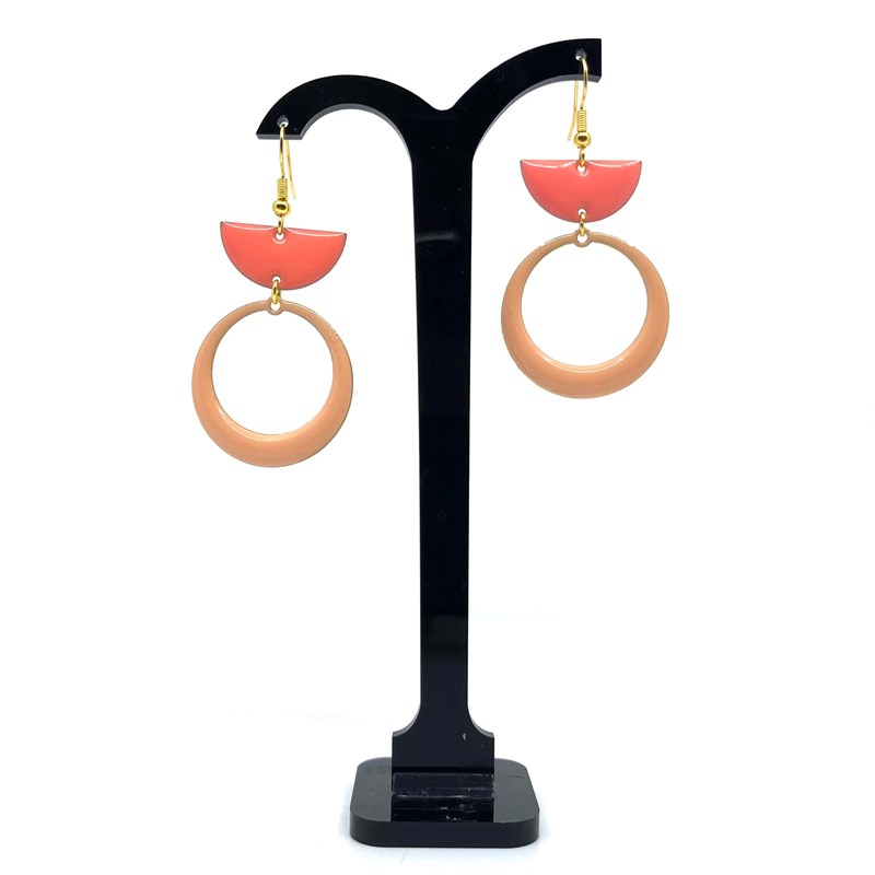 Boucles d'oreilles "Annette"corail/nude