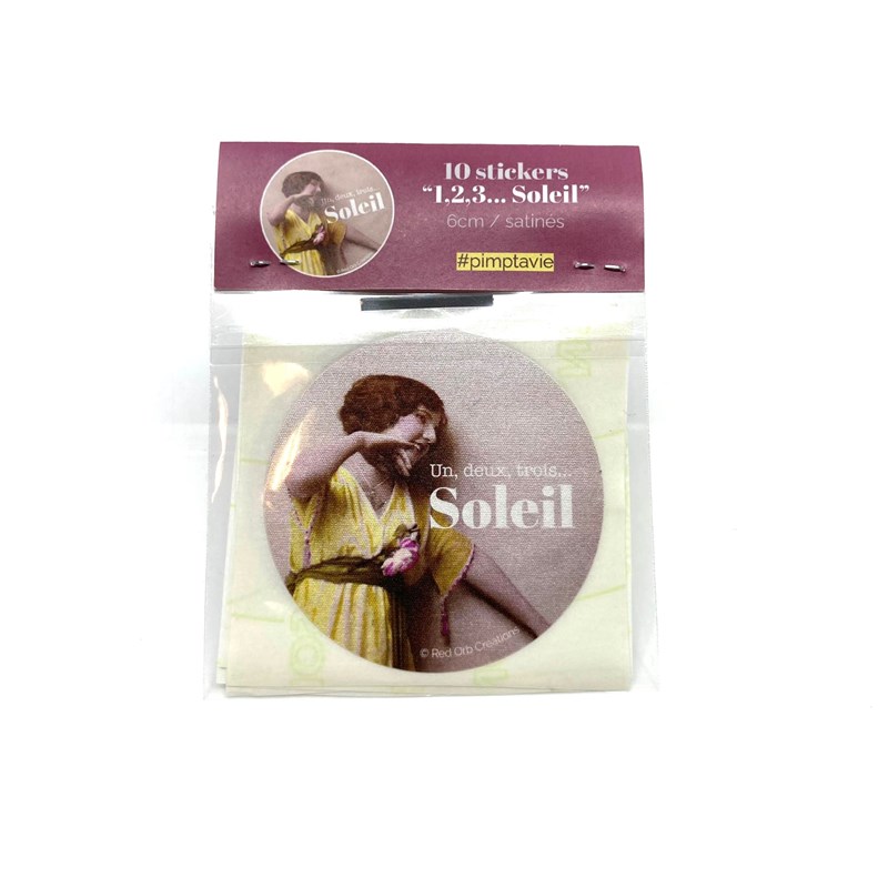 10 stickers "Un, deux, trois soleil"