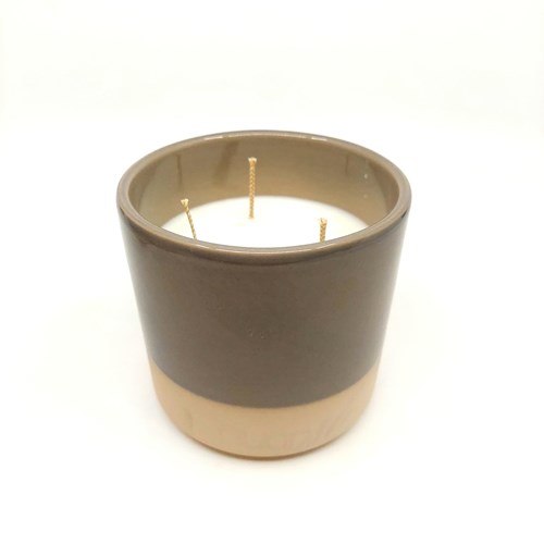 BOUGIE "Sienne" taupe - Bambou