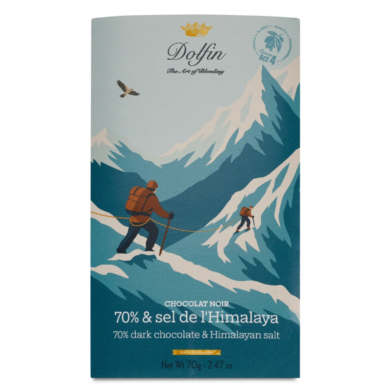 Chocolat noir- 70% cacao & sel de l’Himalaya – Vintage Winter Collection 70gr