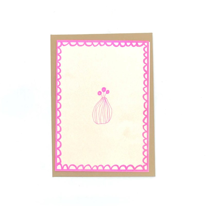 Carte postale "Vase" + enveloppe