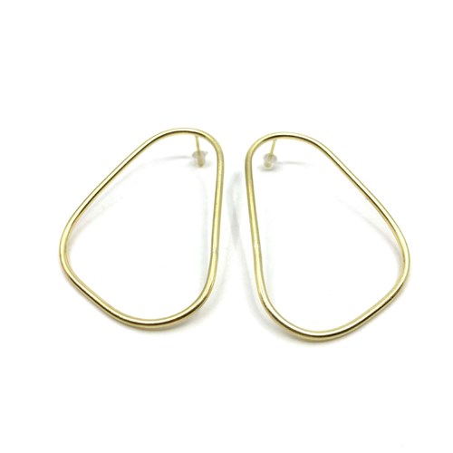 Boucles d'oreilles laiton TRIANGLE ARRONDI