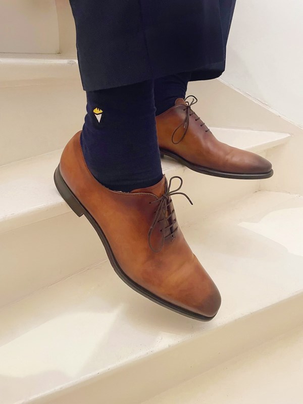 Chaussettes classiques "frites" navy