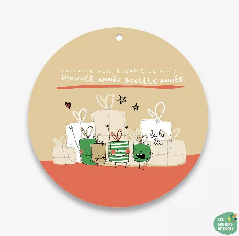 Carte boule "Douce nuit" + Enveloppe