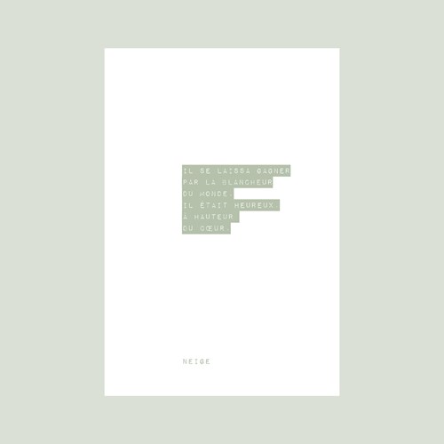 Carte "Neige" + enveloppe