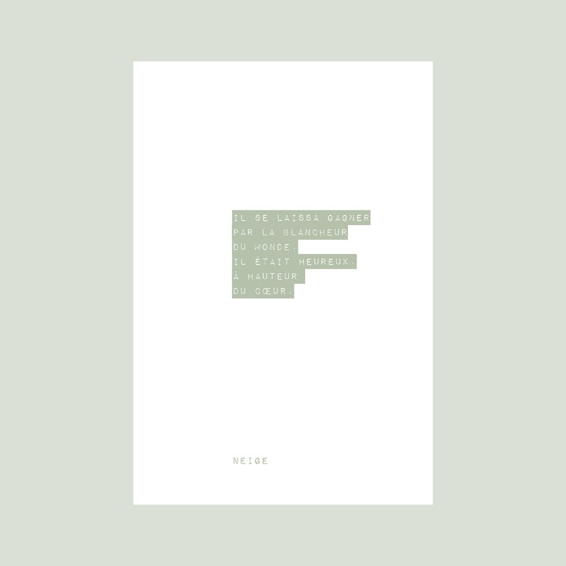 Carte "Neige" + enveloppe