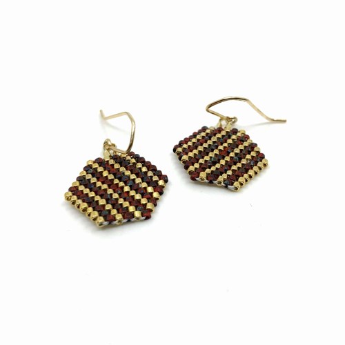 Boucles d'oreilles Waves - bordeau -