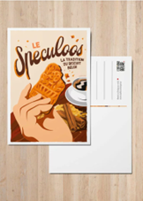 Carte Postale Illustration Originale “speculoos" + enveloppe