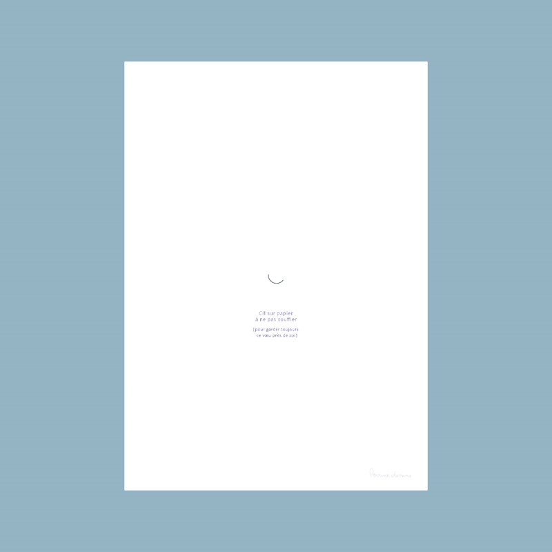 Illustration "Cil sur papier à ne pas souffler..." A4