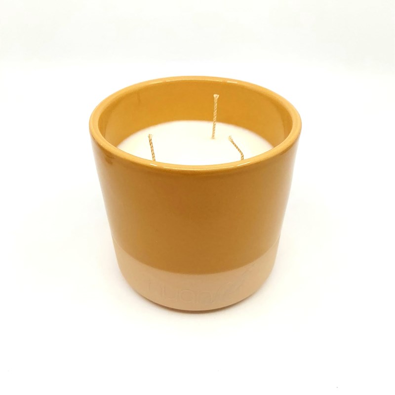 BOUGIE "Sienne" jaune - Citron-figue