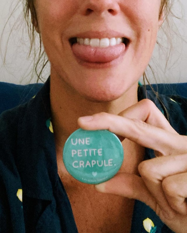 Badge "Une petite crapule"